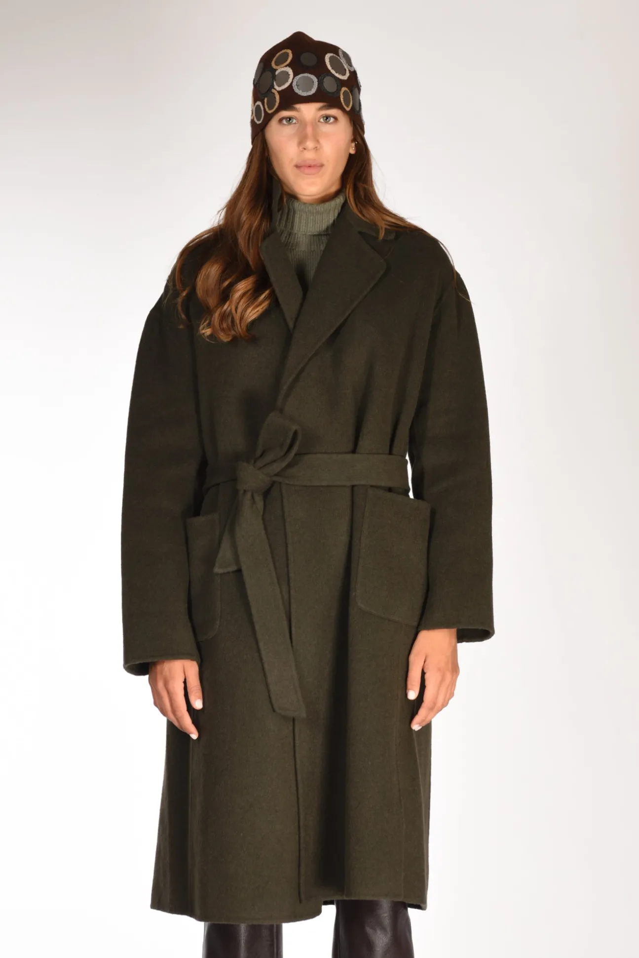 cappotto vestaglia verde