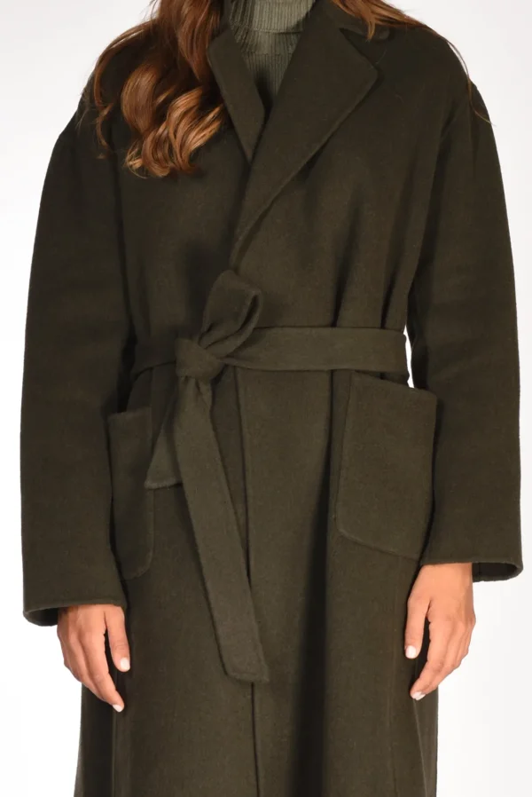 cappotto vestaglia verde