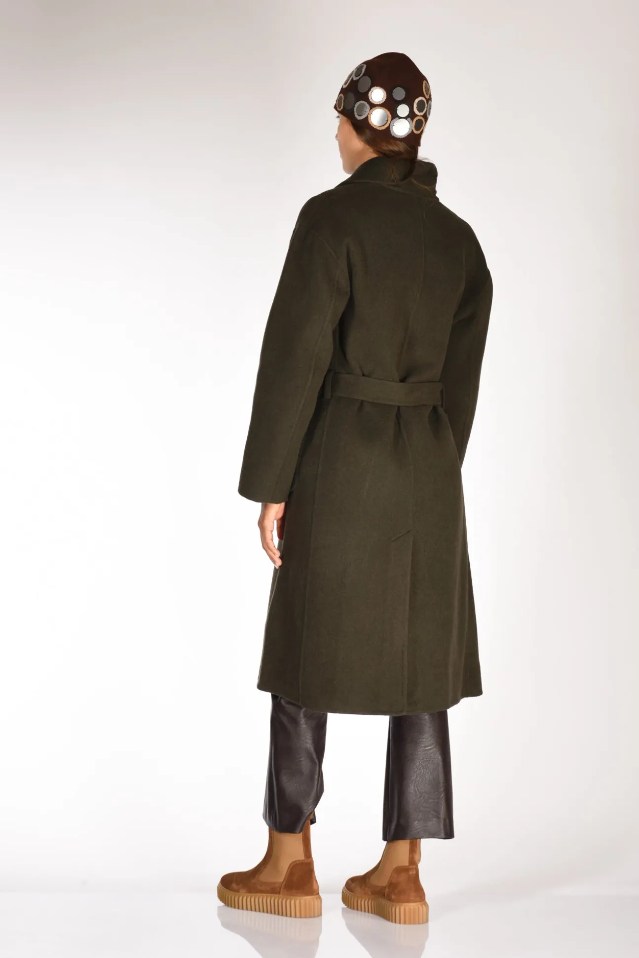 cappotto vestaglia verde