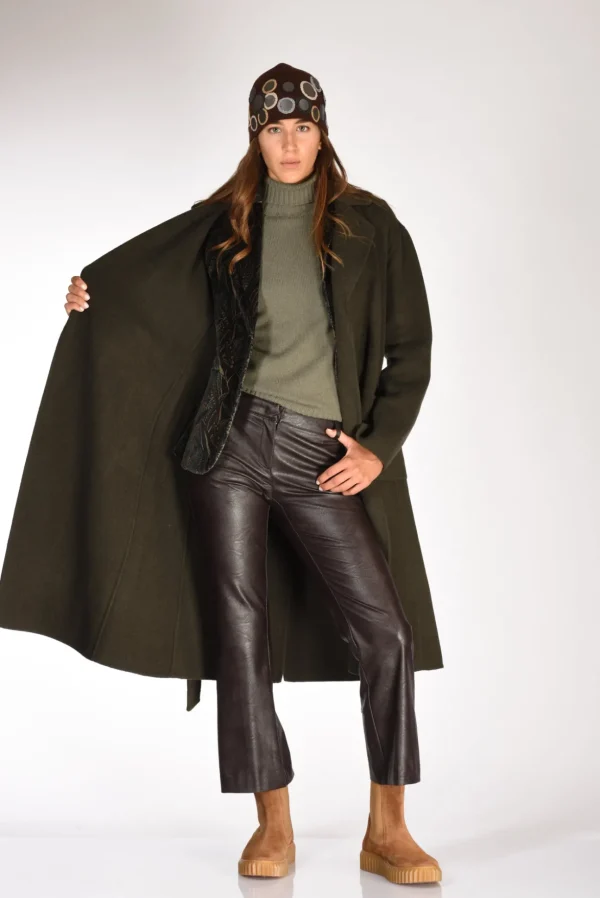 cappotto vestaglia verde