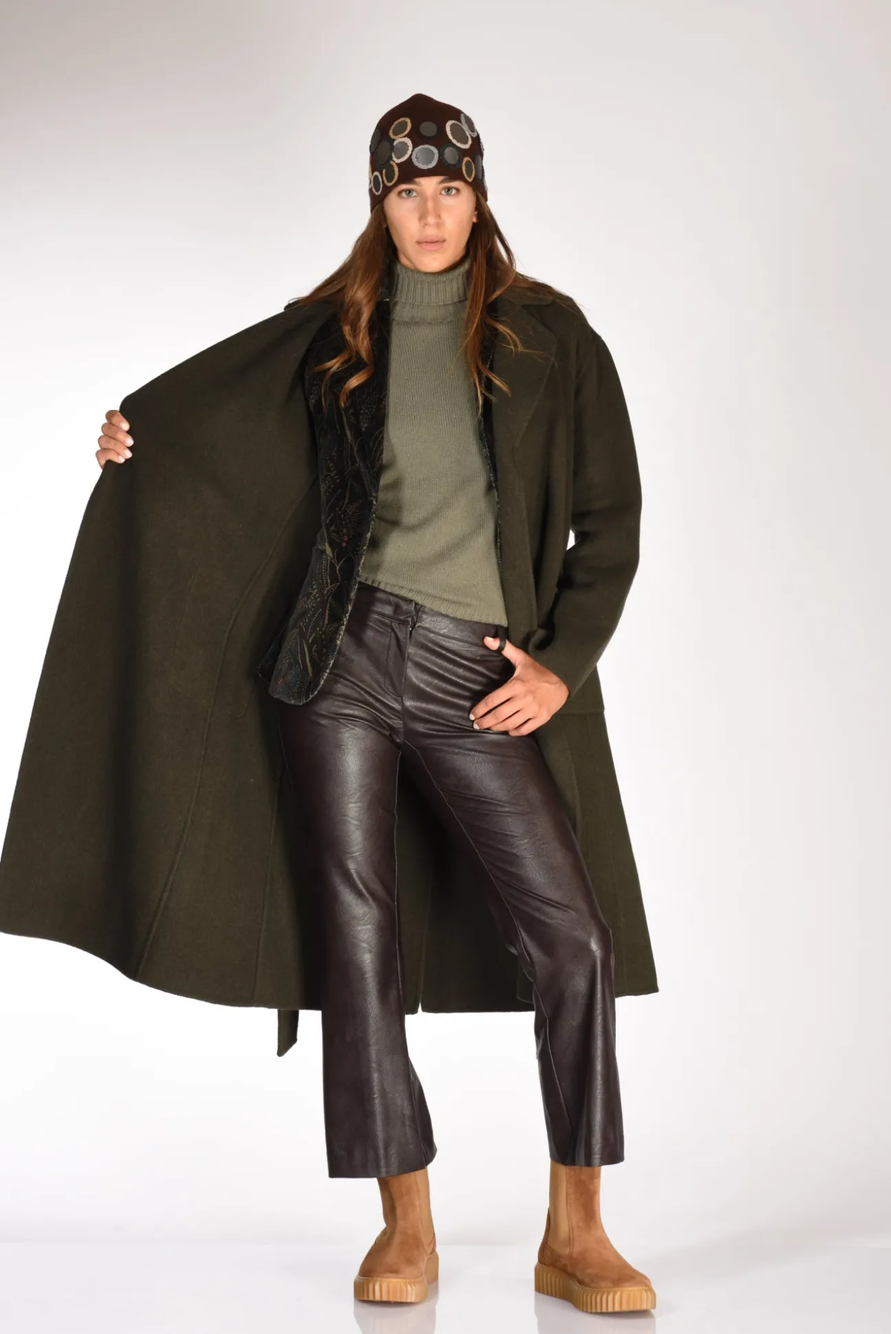 cappotto vestaglia verde