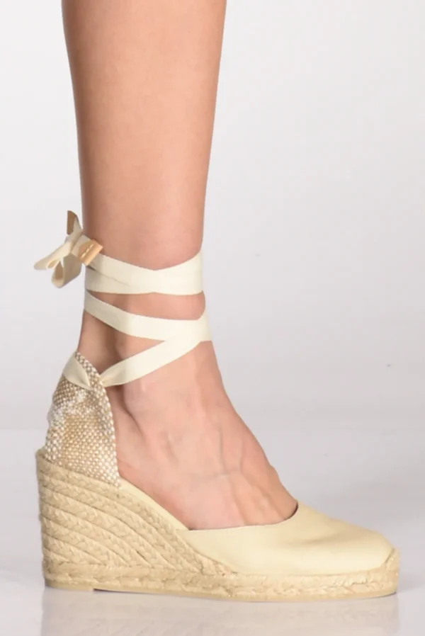 espadrillas zeppa beige chiaro/beige