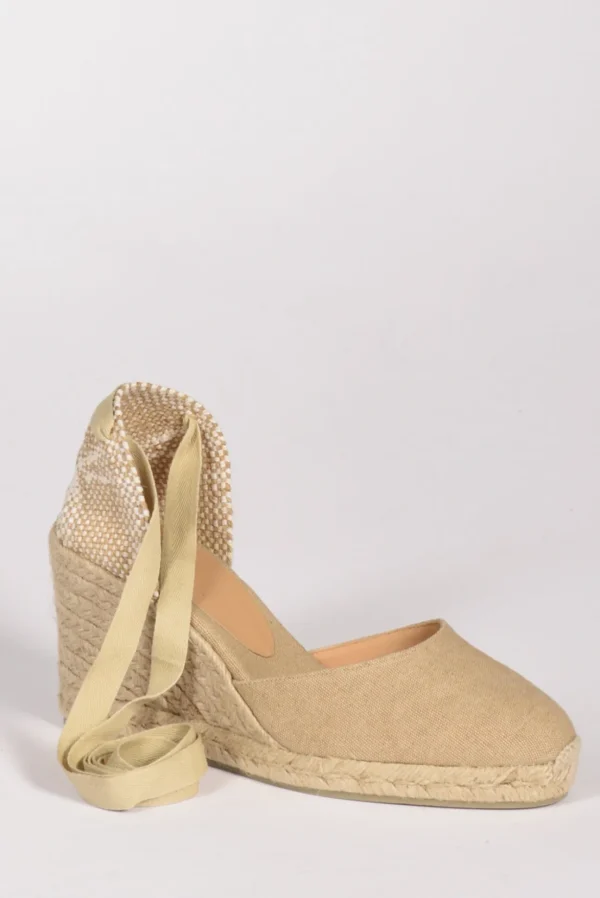 espadrillas zeppa beige scuro/beige chiaro