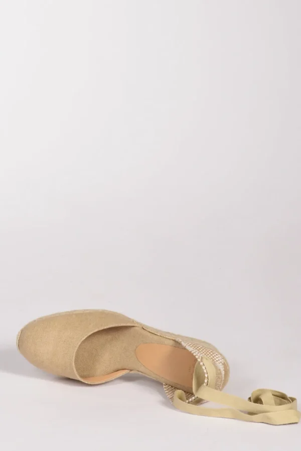 espadrillas zeppa beige scuro/beige chiaro