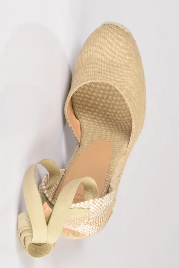 espadrillas zeppa beige scuro/beige chiaro