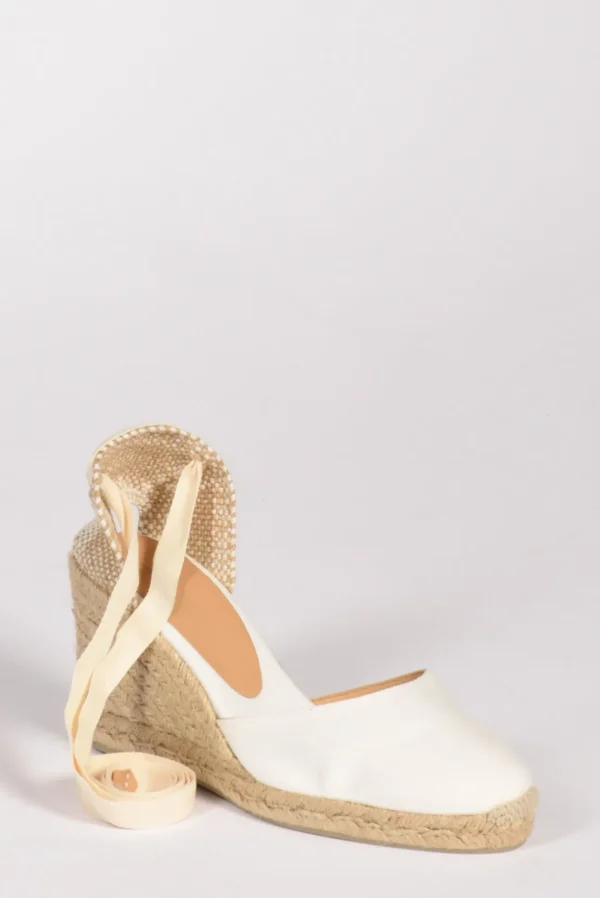 espadrillas zeppa bianco/beige