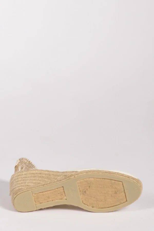 espadrillas zeppa bianco/beige