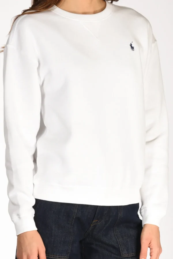 felpa girocollo bianco