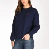 felpa girocollo blu