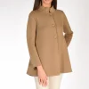 giacca di maglia beige cammello