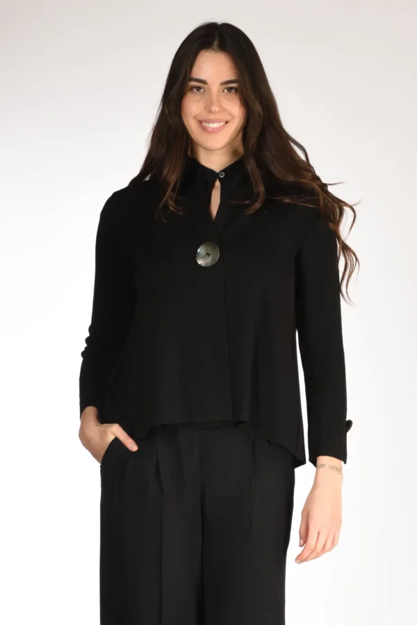 giacca di maglia nero