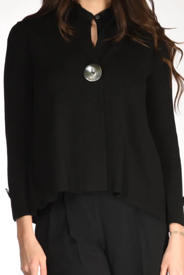giacca di maglia nero