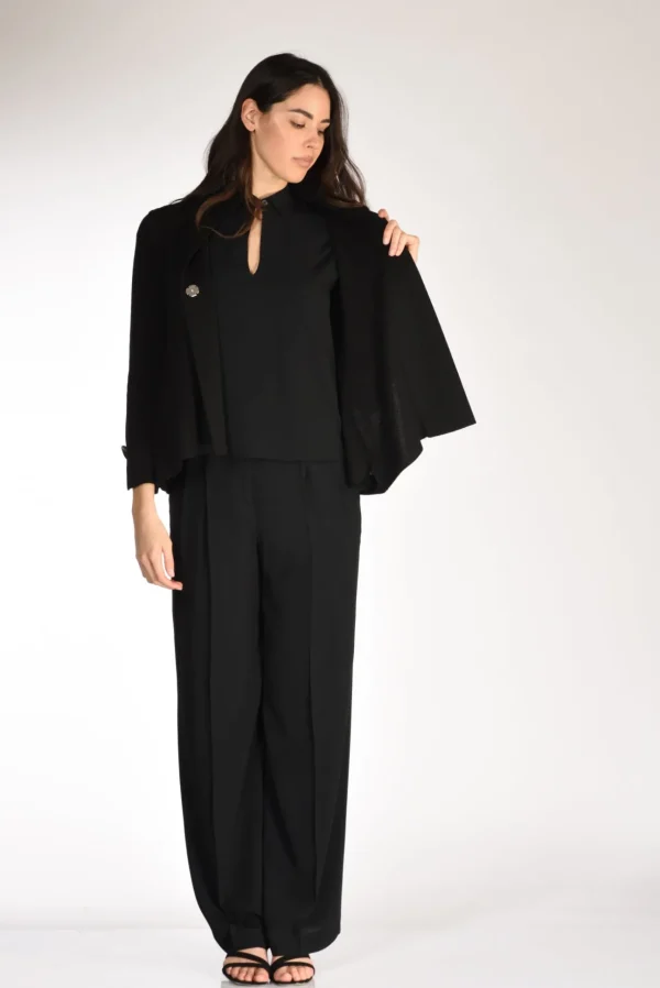 giacca di maglia nero