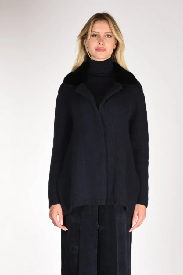 giacca maglia blu