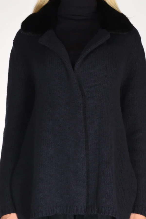 giacca maglia blu