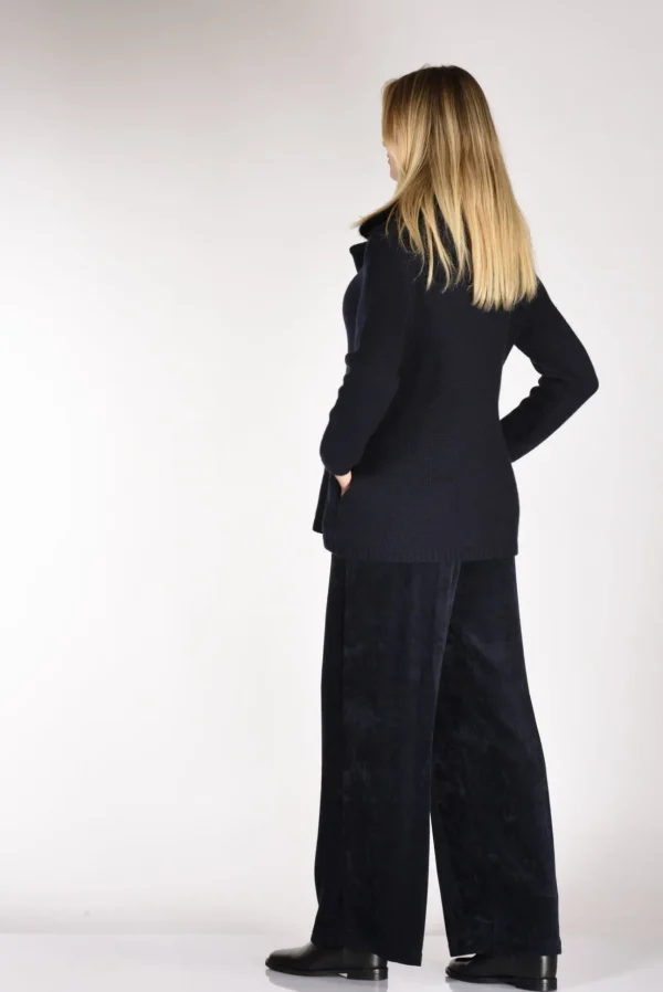 giacca maglia blu