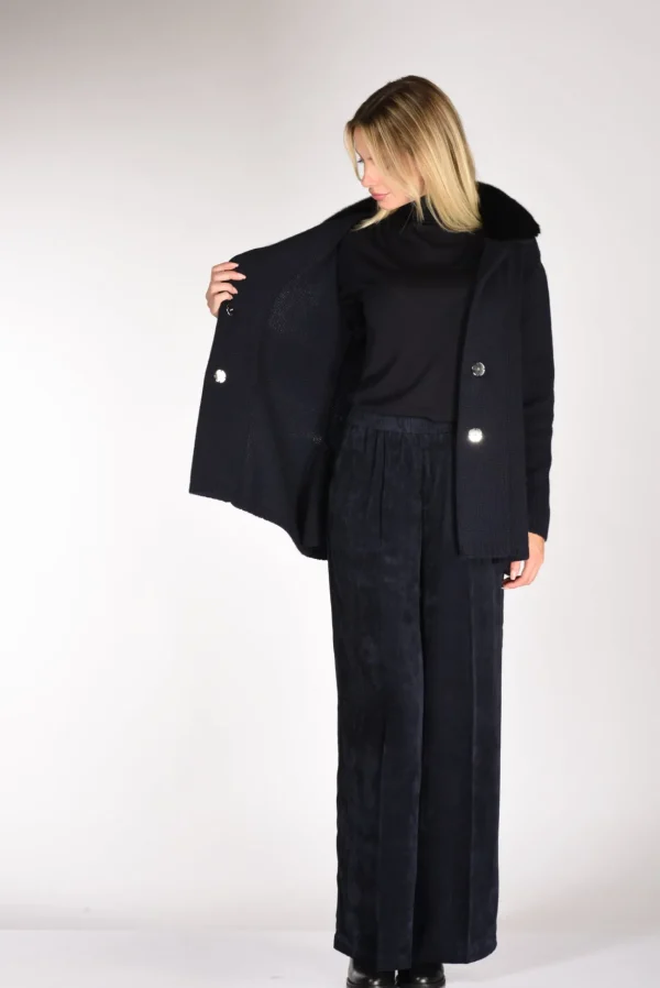 giacca maglia blu