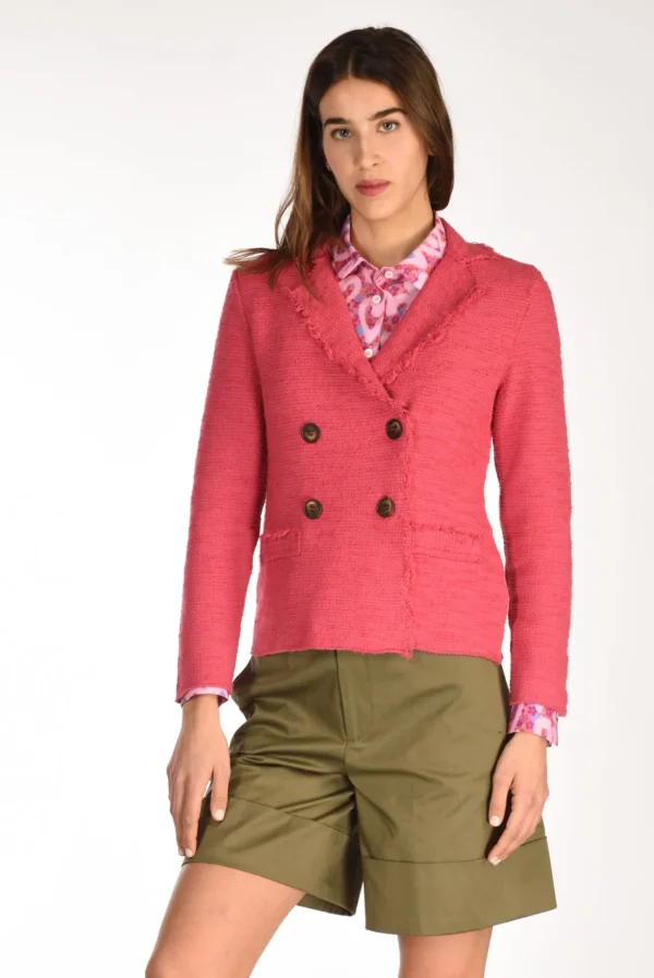 giacca maglia fucsia