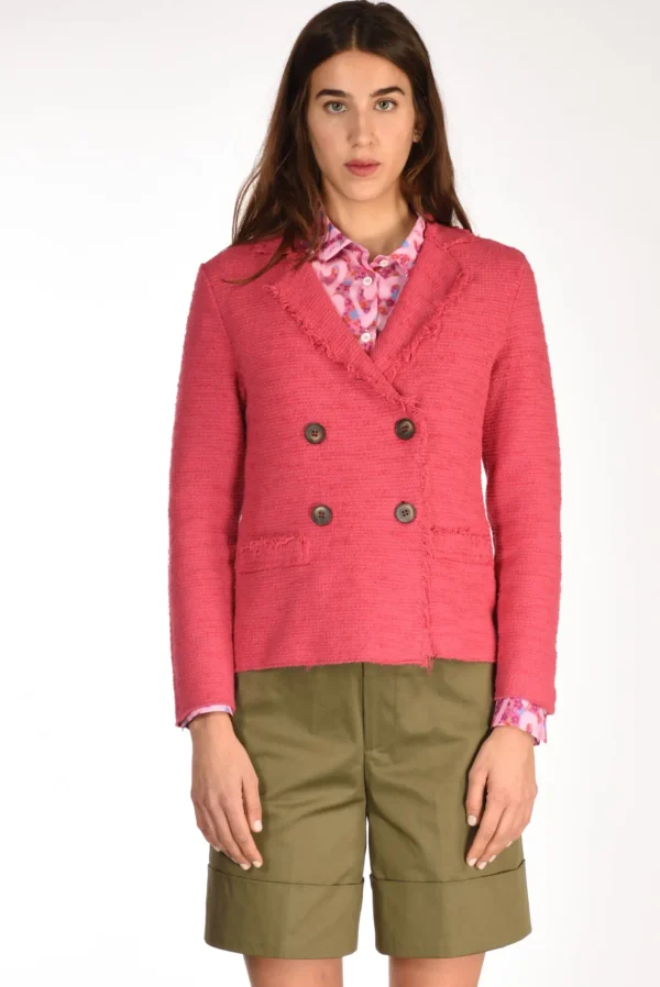 giacca maglia fucsia