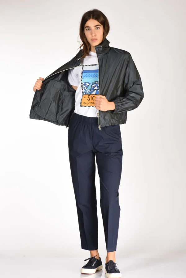 giacca taffeta blu