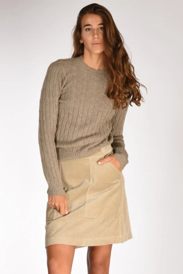 girocollo treccia marrone chiaro