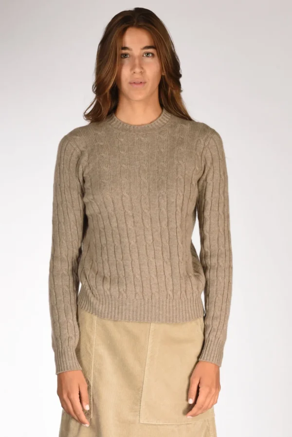 girocollo treccia marrone chiaro
