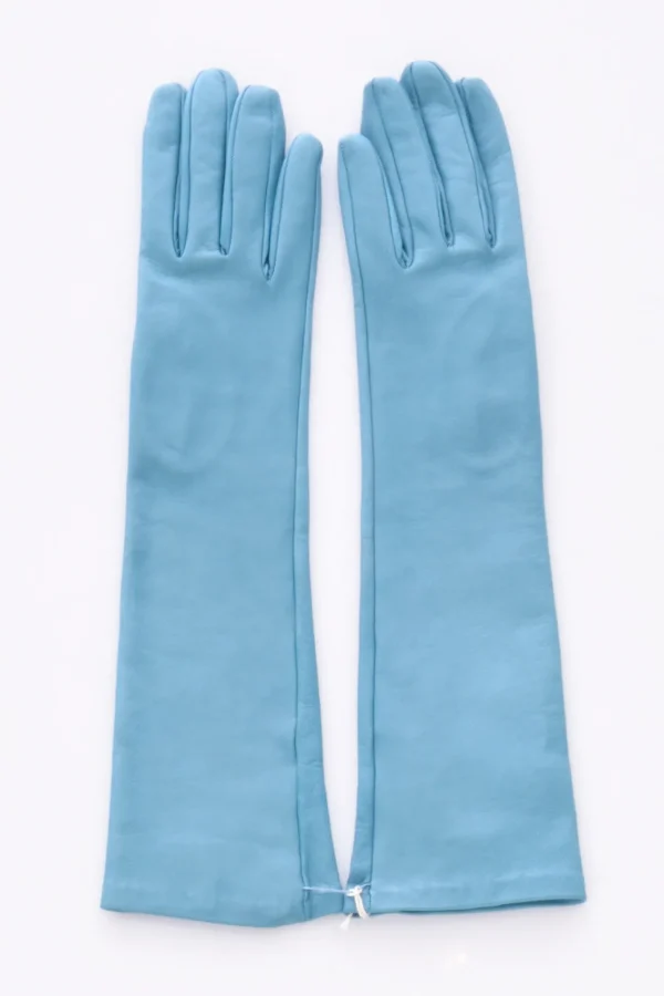 guanti in nappa azzurro scuro