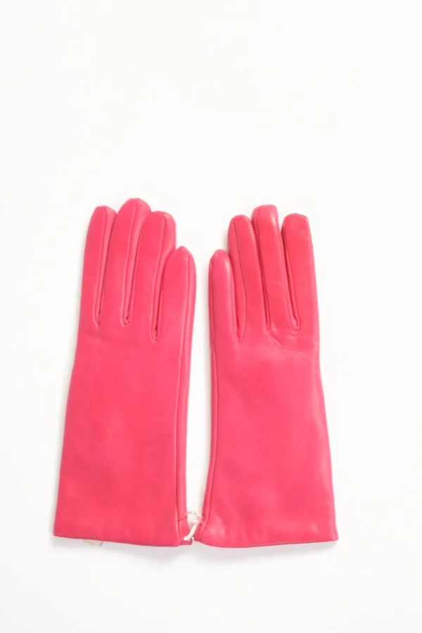 guanti in nappa fucsia