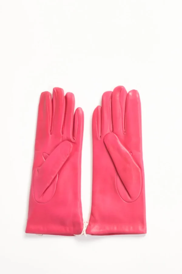 guanti in nappa fucsia