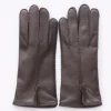 guanti in nappa marrone