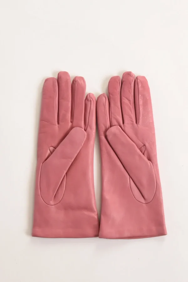 guanti in nappa rosa