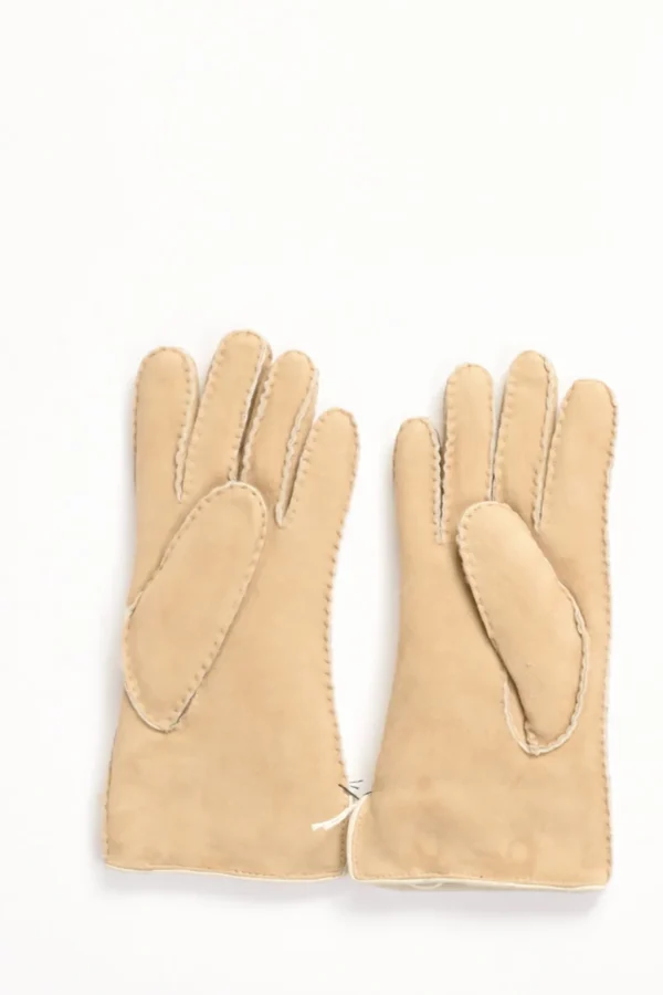 guanti montone beige