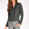 maglia cardigan grigio fango