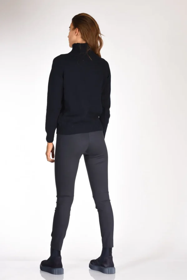 maglia collo alto blu