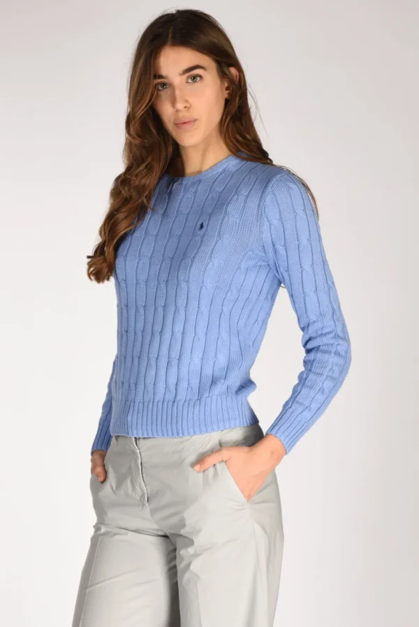 maglia girocollo azzurro