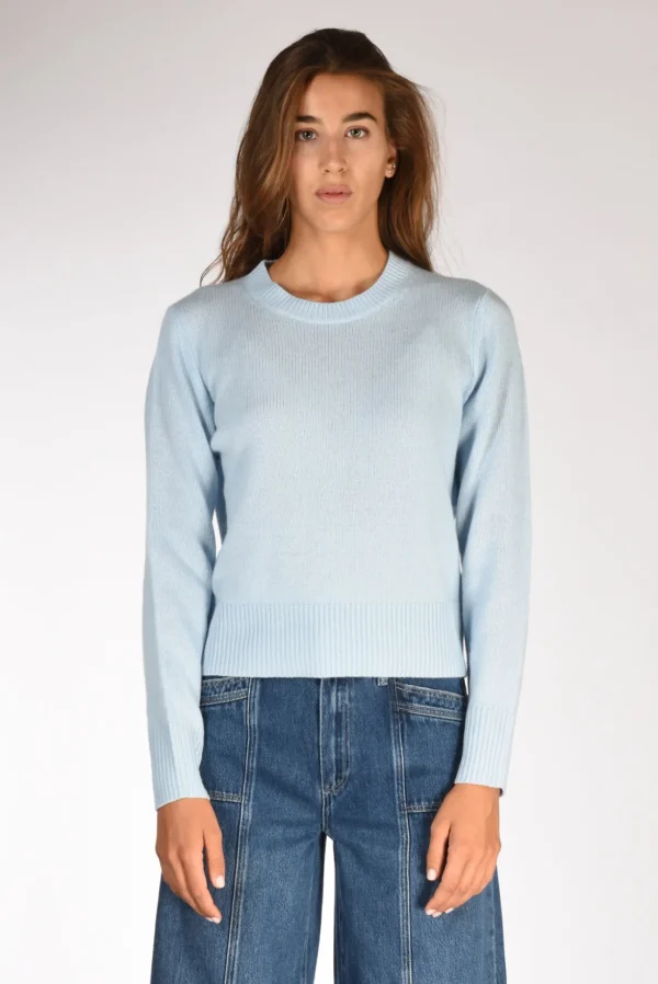 maglia girocollo azzurro