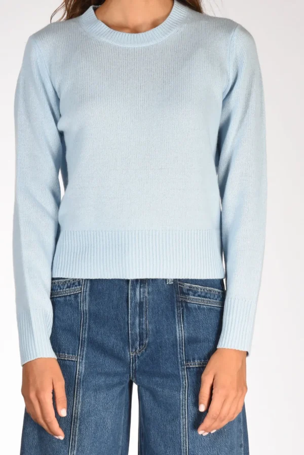 maglia girocollo azzurro