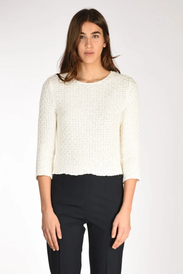maglia girocollo bianco