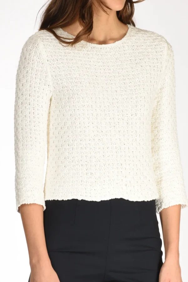 maglia girocollo bianco