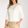 maglia girocollo bianco latte