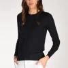 maglia girocollo blu