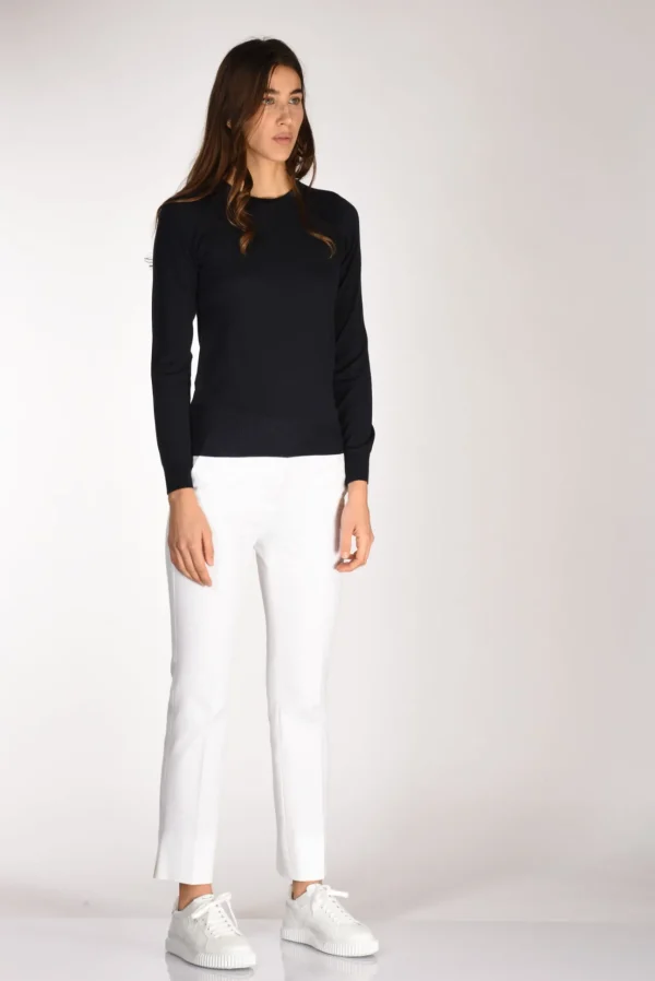 maglia girocollo blu