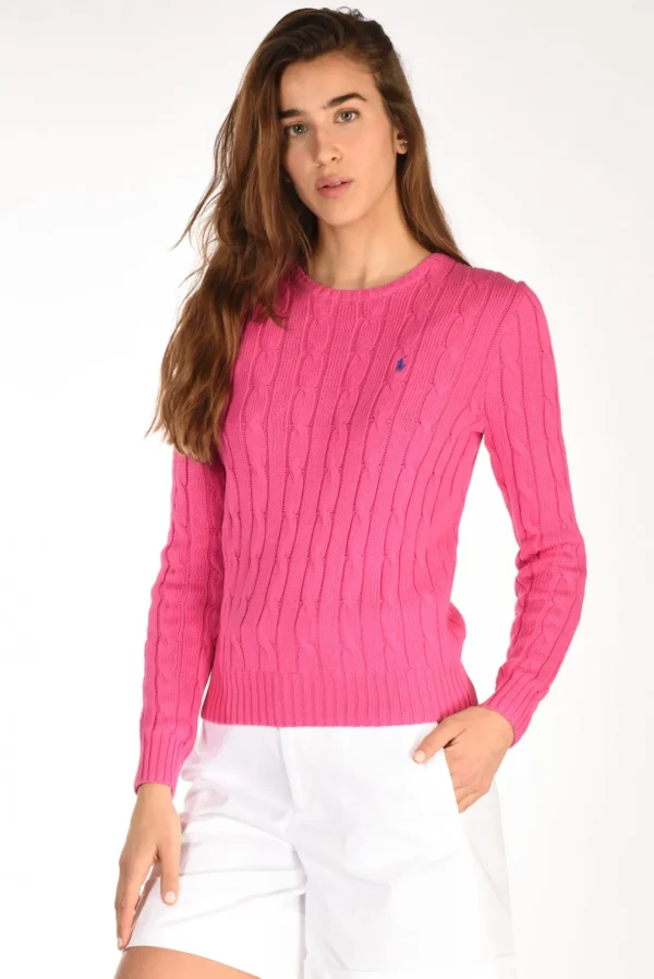 maglia girocollo fucsia