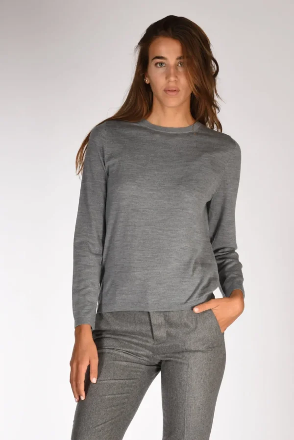 maglia girocollo grigio