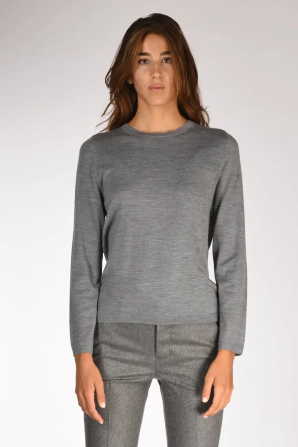 maglia girocollo grigio