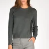 maglia girocollo grigio fango