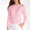maglia girocollo rosa