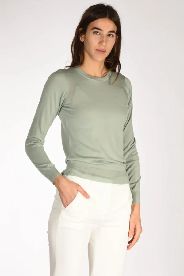 maglia girocollo verde