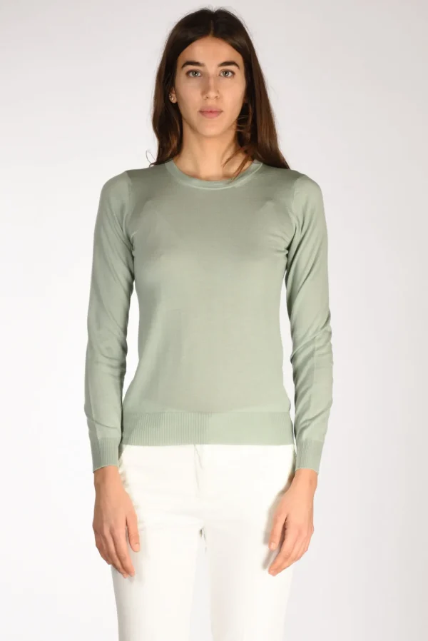 maglia girocollo verde
