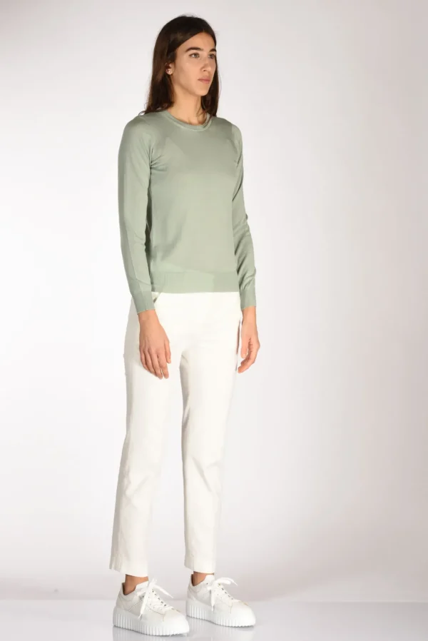 maglia girocollo verde